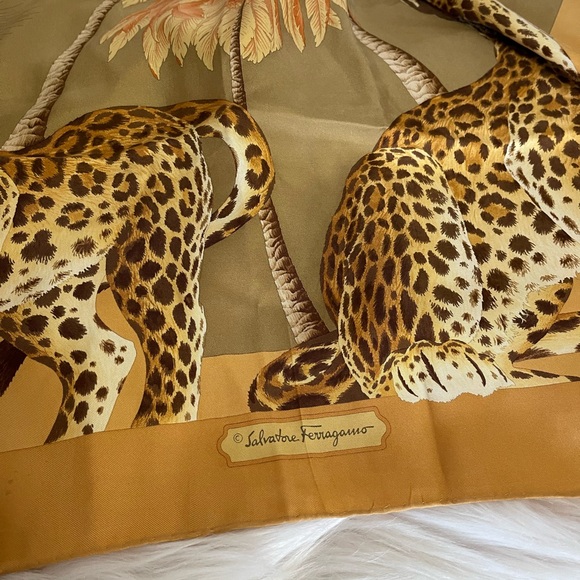 Salvatore Ferragamo Leopard Silk Scarf - Picture 4 of 14